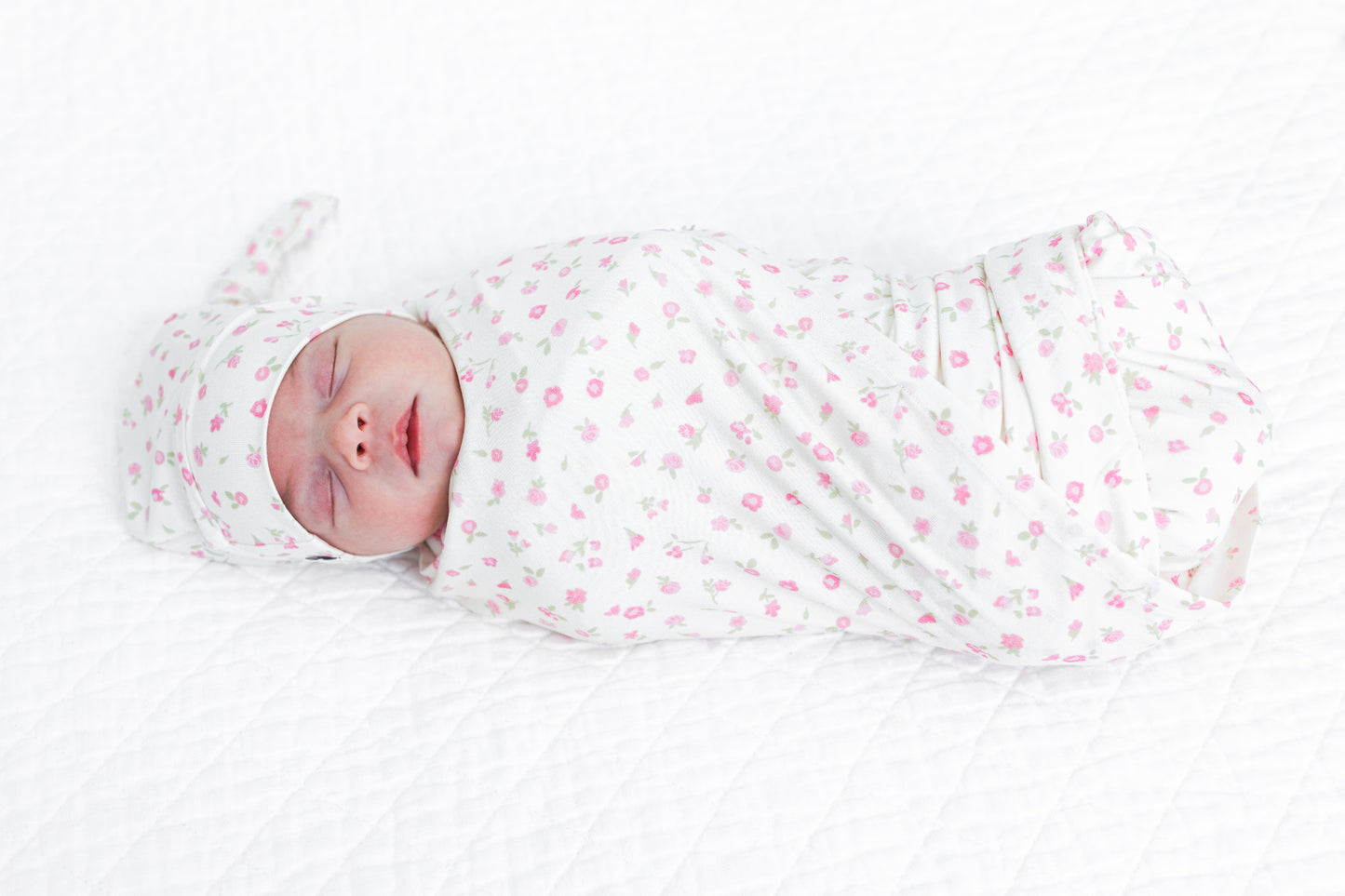 Rosebud Floral Swaddle Blanket