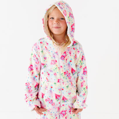 Plush Long Sleeve Onesie-Gingerbread Houses