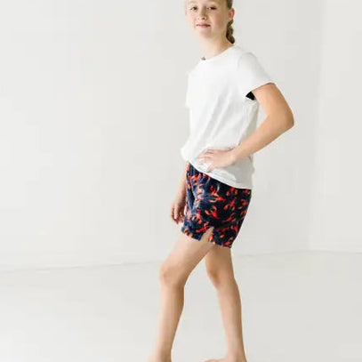Plush Shorts-Navy Lobster