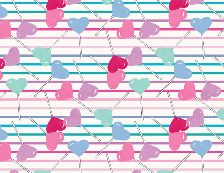 Plush Shorts - Lollipop Hearts