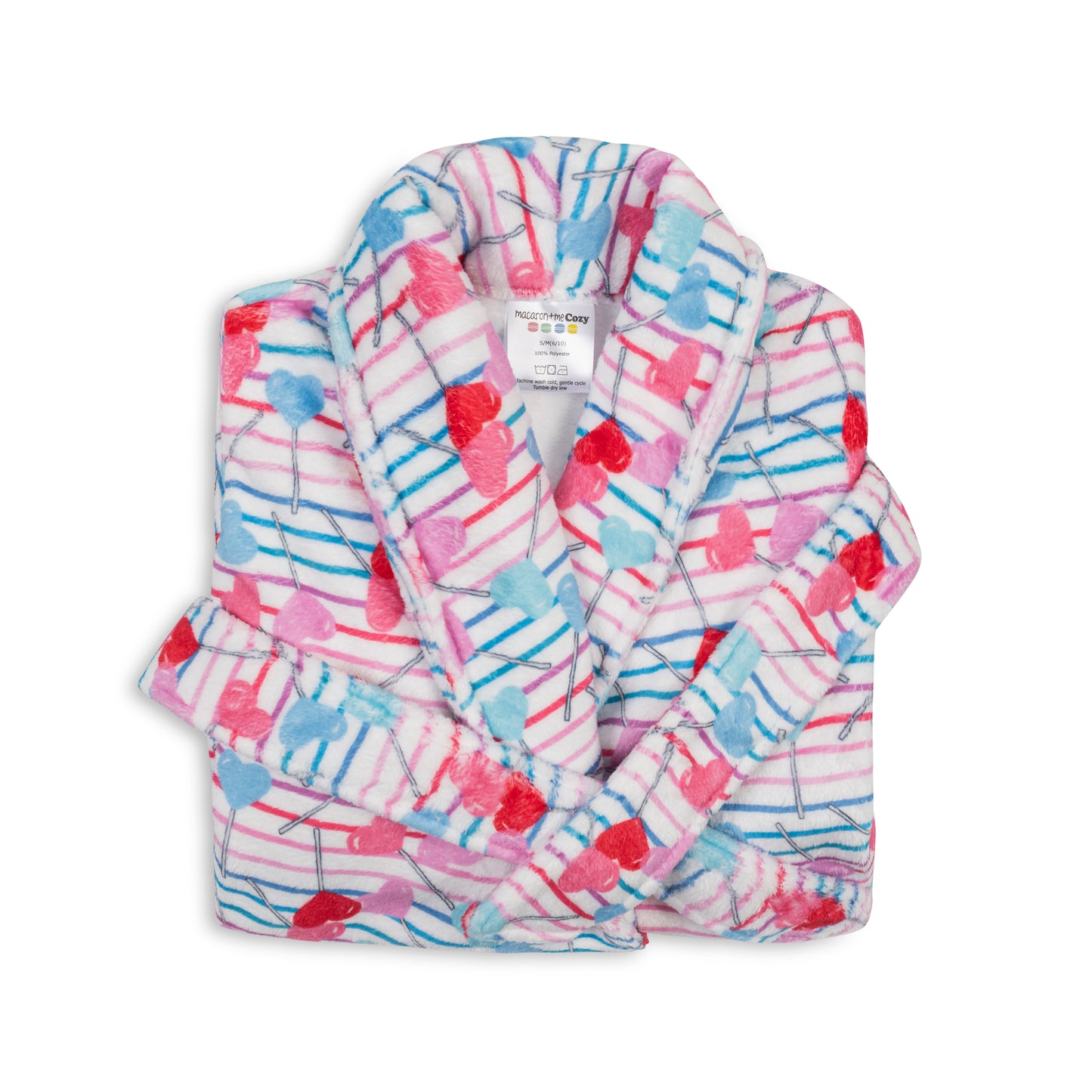 Plush Robe - Lollipop Hearts