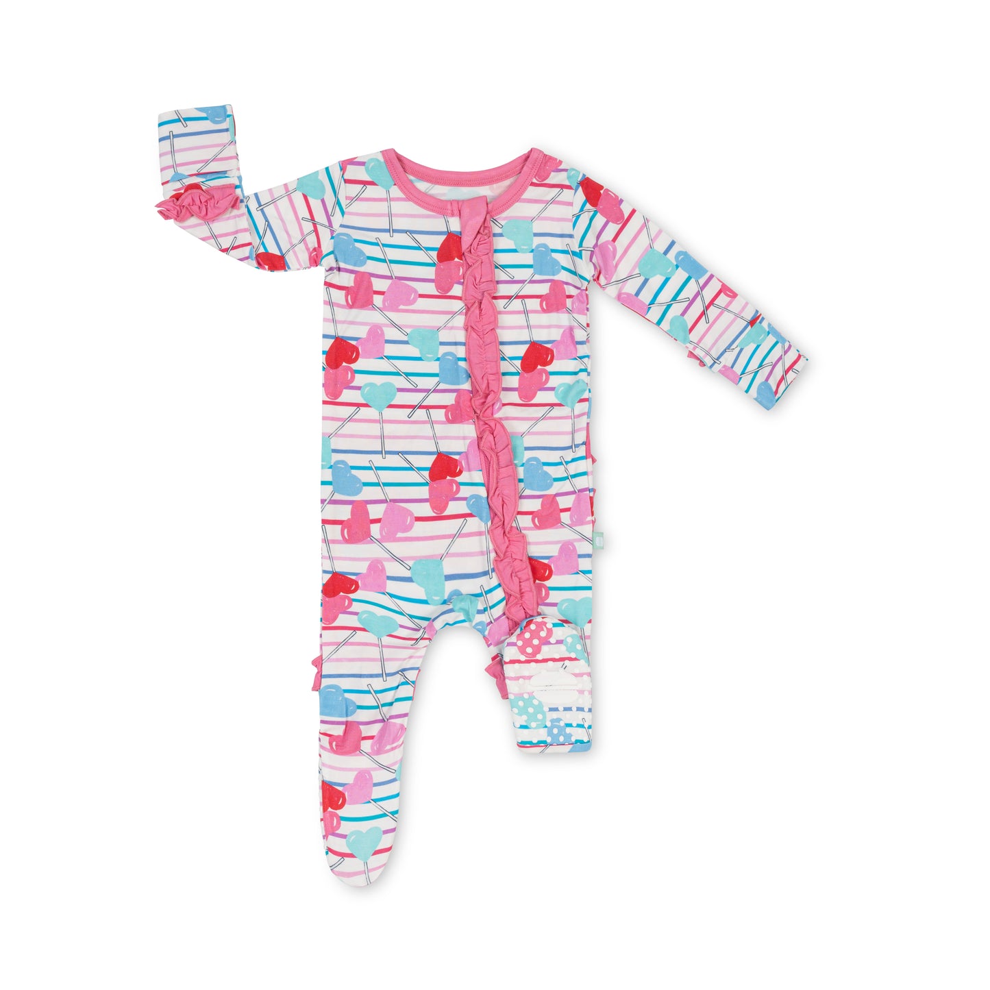 Lollipop Hearts Ruffle Footie