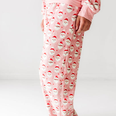 Stretch Plush Pants-Vintage Santa Pink