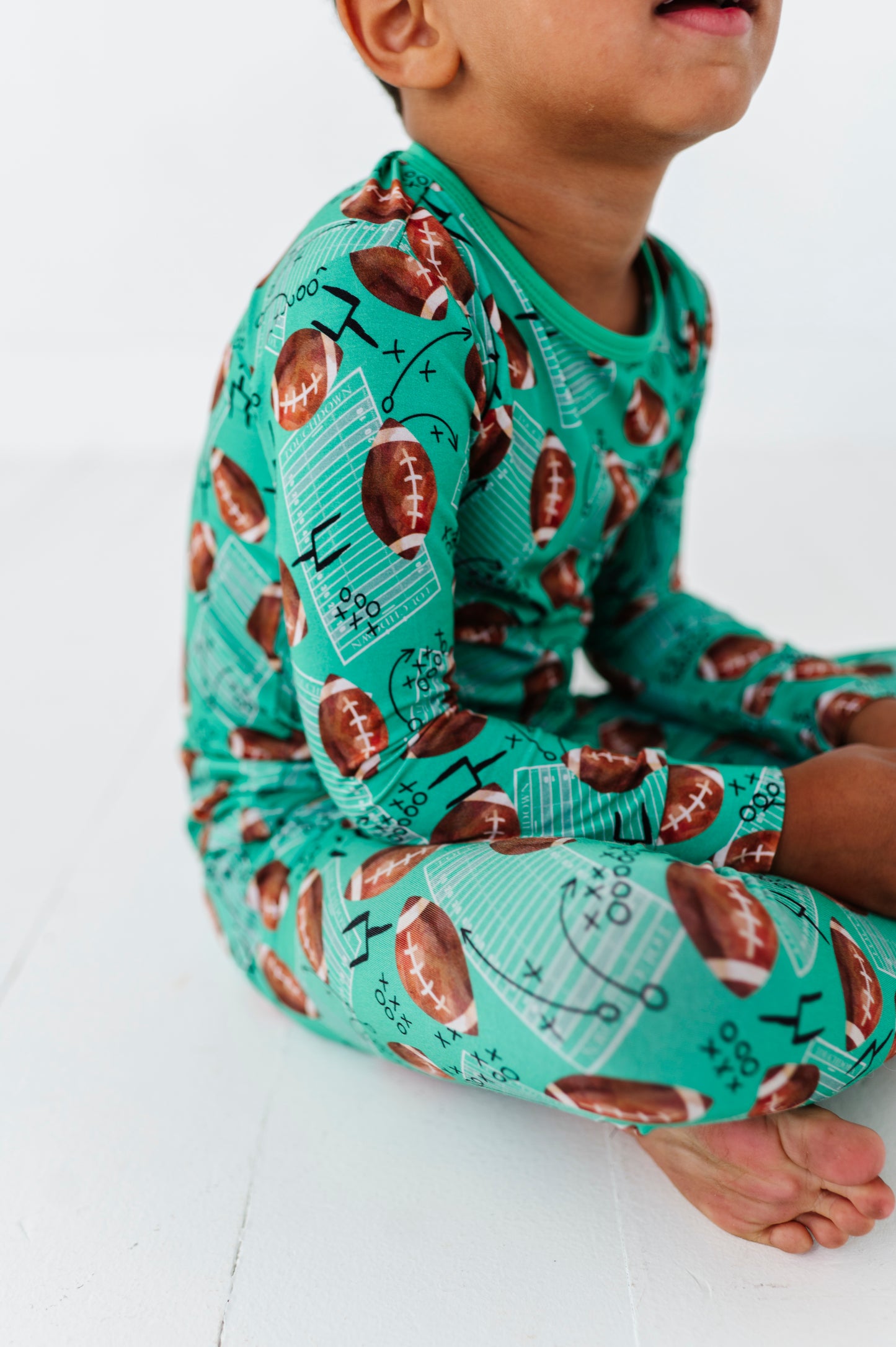 Football FIeld Long Sleeve Jammies Set