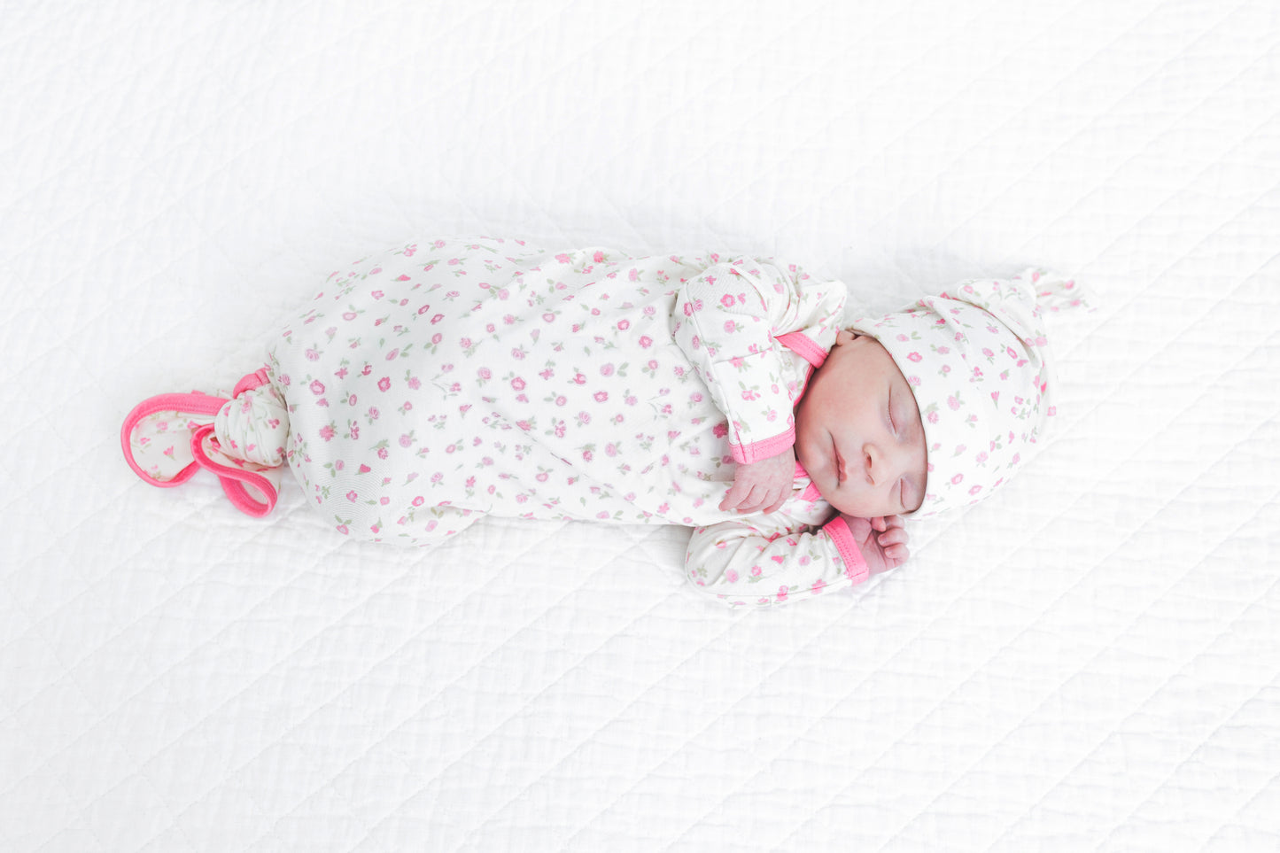 Rosebud Floral Knotted Hat