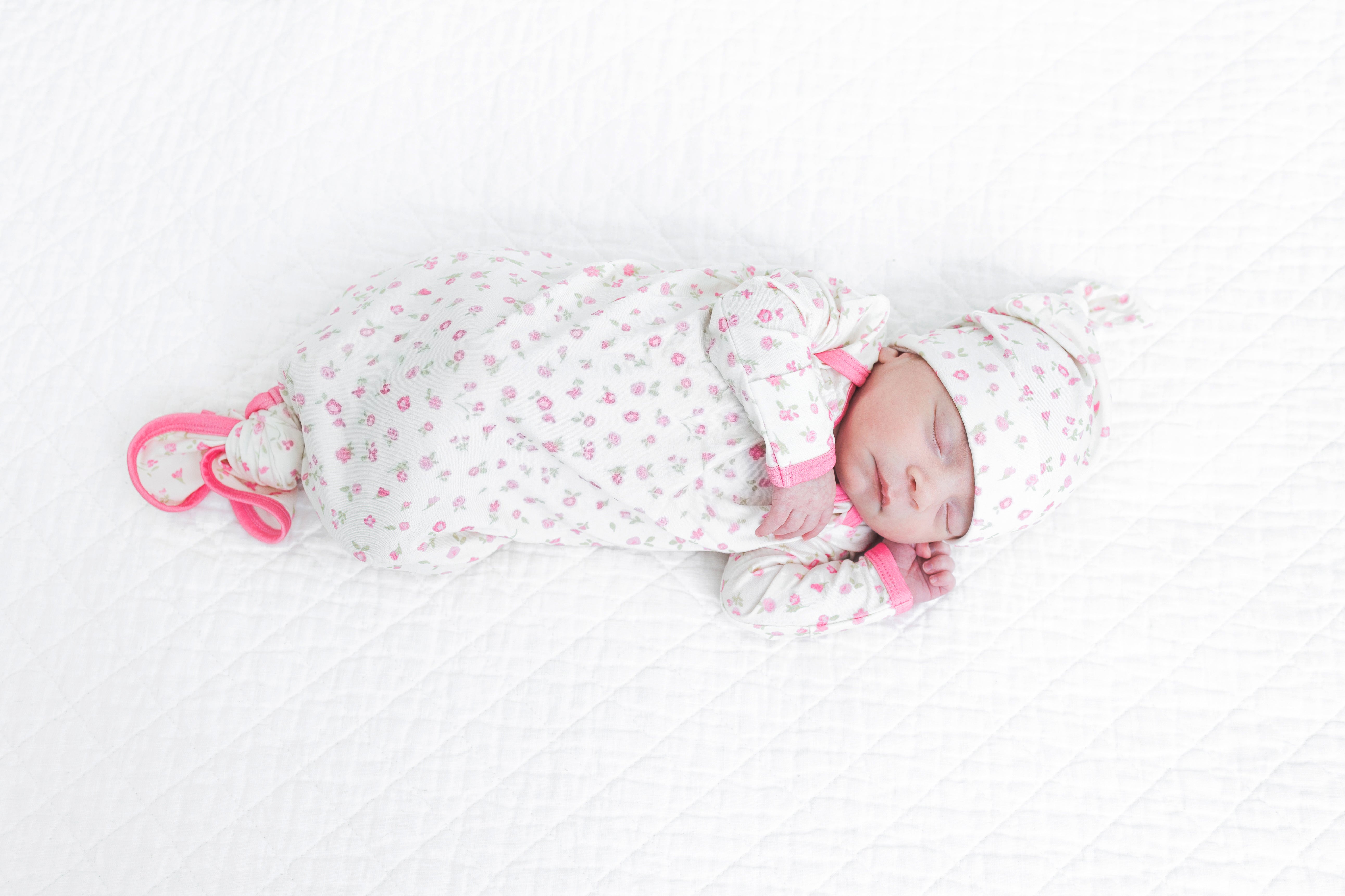Rosebud Floral Knotted Hat