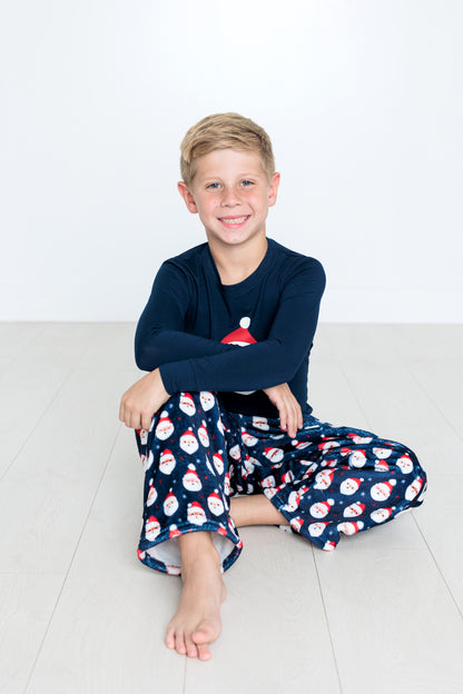 Plush Pants-Vintage Santa Navy