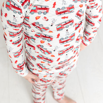 Fire Trucks Long Sleeve Jammies Set