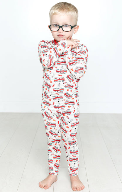 Fire Trucks Long Sleeve Jammies Set