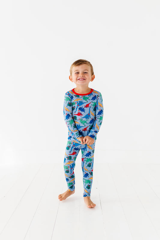 Festive Dinos Long Sleeve Jammies Set