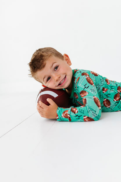 Football FIeld Long Sleeve Jammies Set