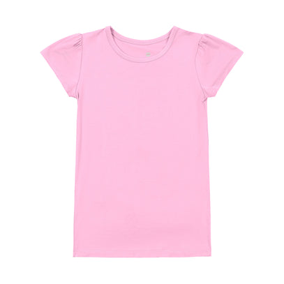 Little Girls Cap Sleeve Tee - PINK LEMONADE