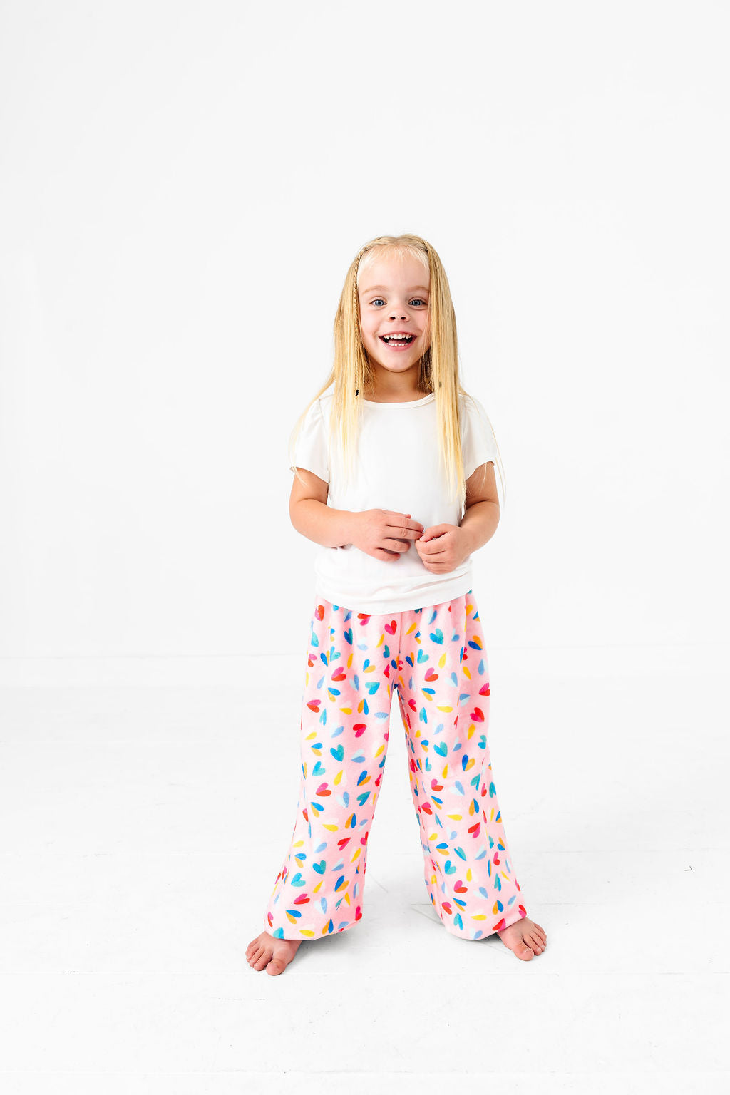 Plush Pants-Two Tone Hearts