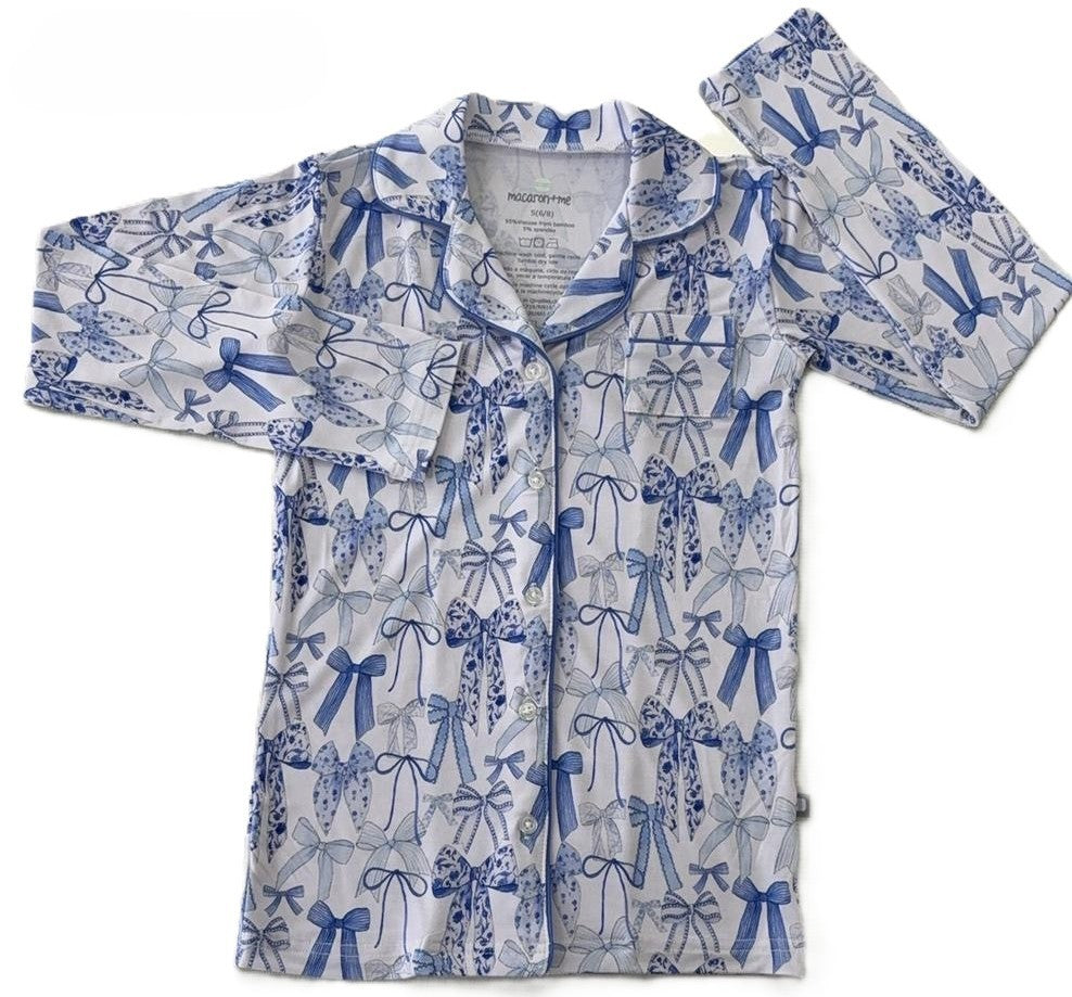 Woman's Kellyanne's Bows Button Down PJ Set
