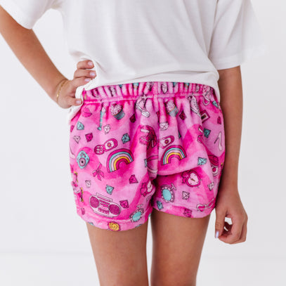 Plush Shorts - Totally Pink