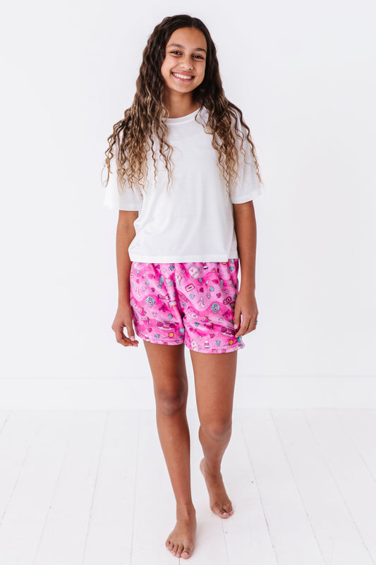 Plush Shorts - Totally Pink