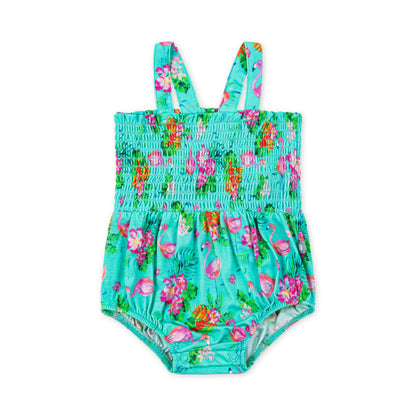 Flamingos Smocked Bubble