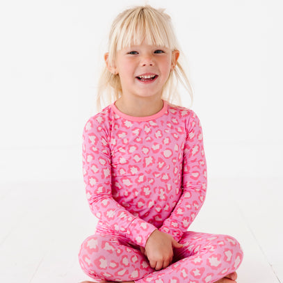 Pink Leopard Long Sleeve Jammies Set