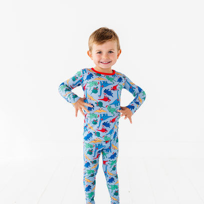 Festive Dinos Long Sleeve Jammies Set