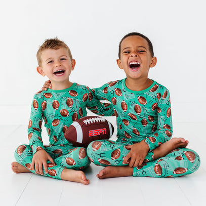 Football FIeld Long Sleeve Jammies Set