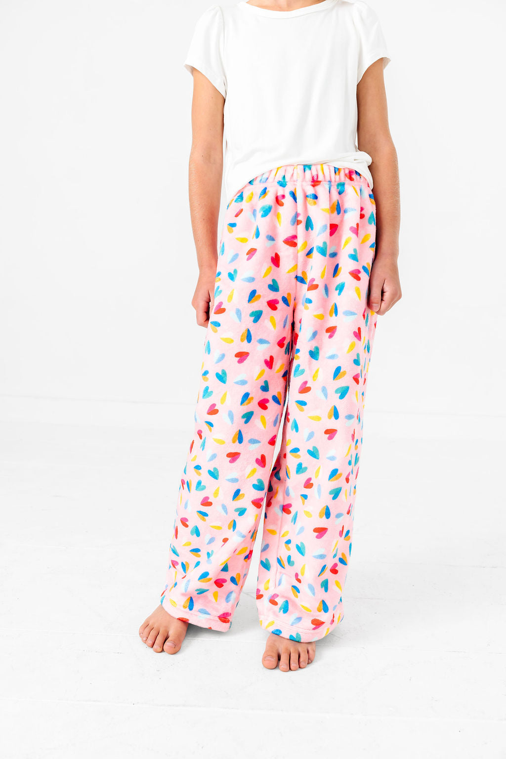 Plush Pants-Two Tone Hearts