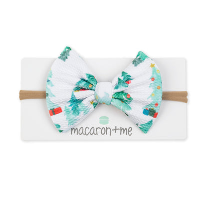 Christmas Forest-Stretchy Bow Headband