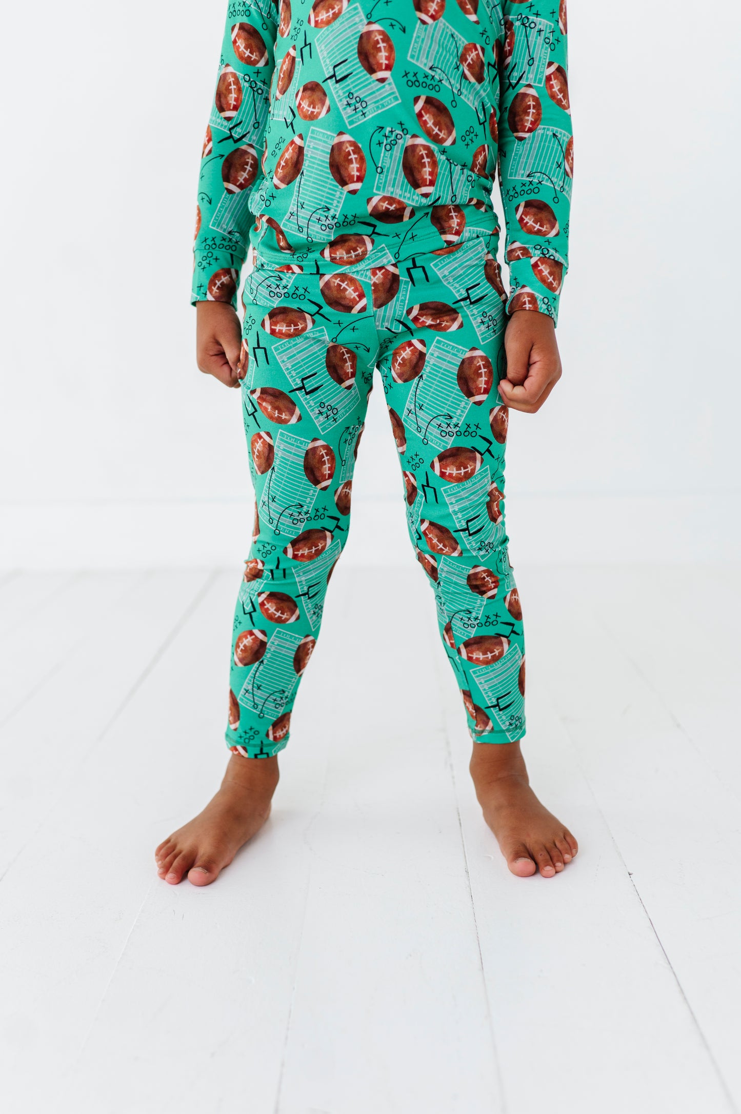 Football FIeld Long Sleeve Jammies Set