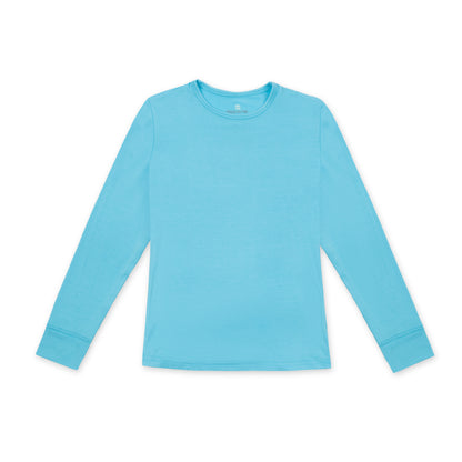 Long Sleeve Scoop Tee - Happy Blue