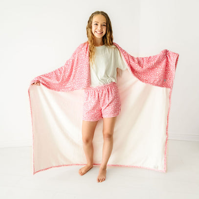 Plush Blanket-Pink Leopard