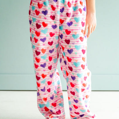 Plush Pants-Heart Stripe