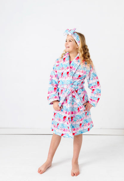 Plush Robe - Lollipop Hearts