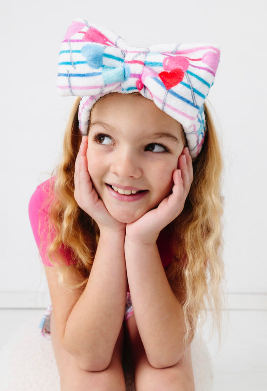 Plush Bow -Lollipop Hearts