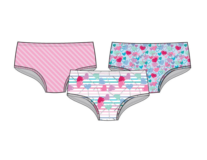 Girls Panties - Lollipop Hearts