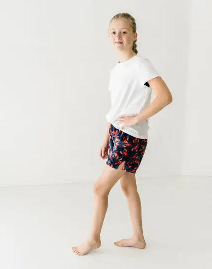 Plush Shorts-Navy Lobster