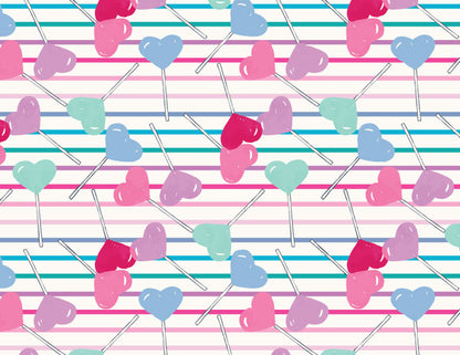 Plush Bow -Lollipop Hearts