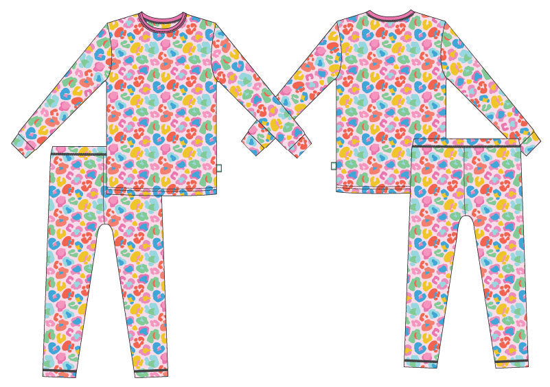 Bright Leopard Long Sleeve Jammies Set