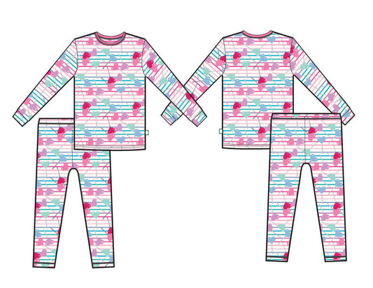 Lollipop Hearts Long Sleeve Jammies Set