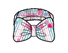 Plush Bow -Lollipop Hearts