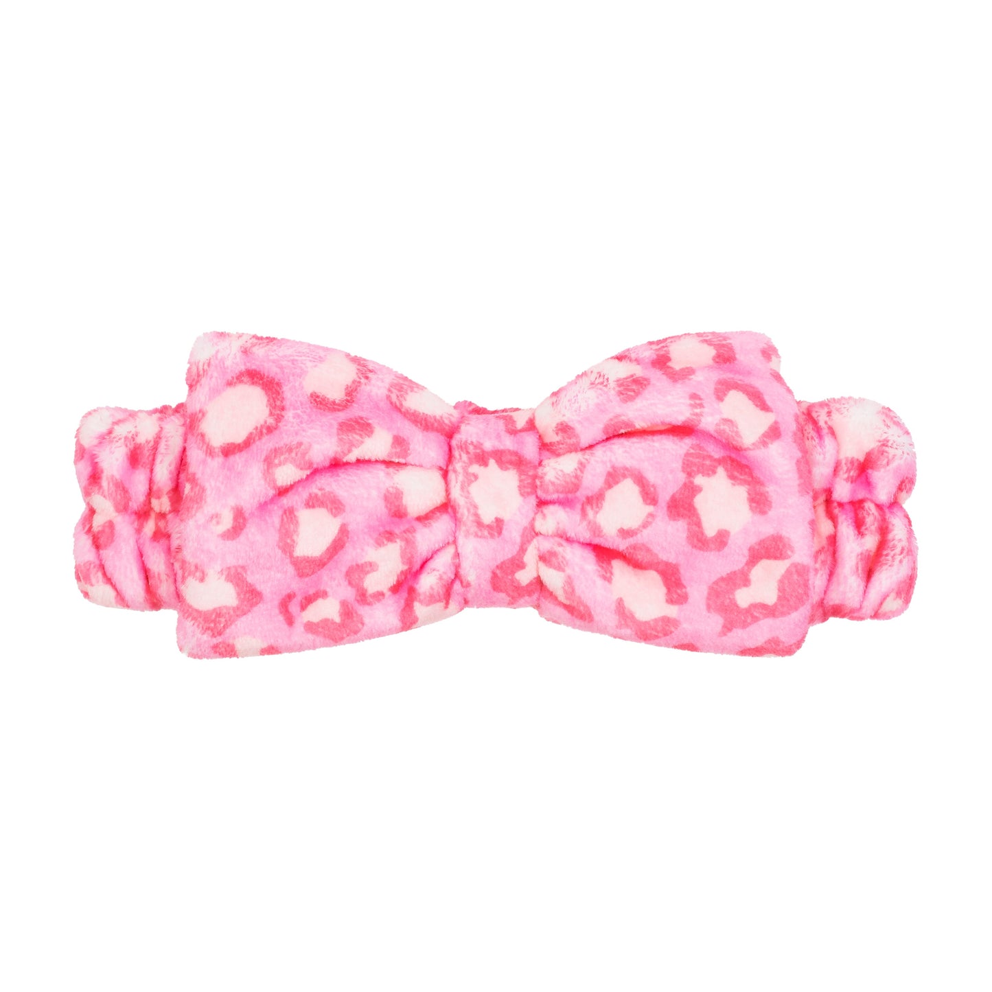 Plush Bow-Pink Leopard