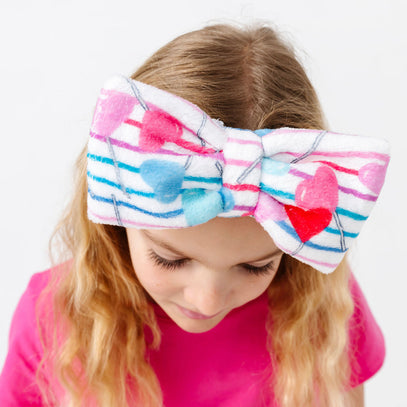 Plush Bow -Lollipop Hearts