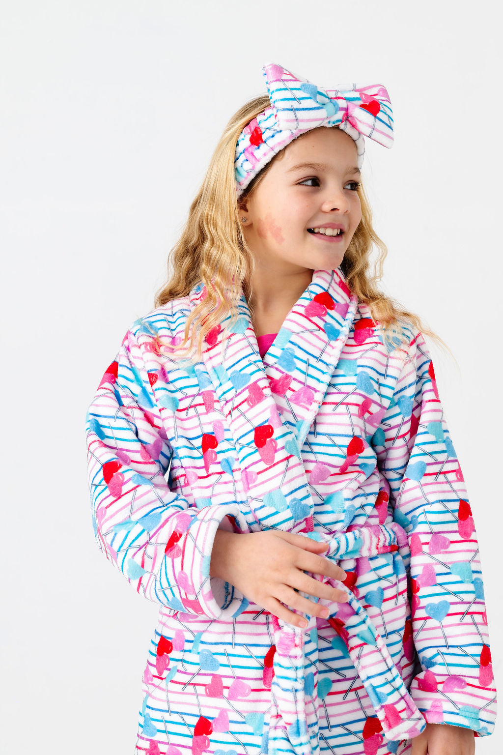 Plush Robe - Lollipop Hearts