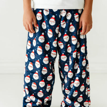 Plush Pants-Vintage Santa Navy