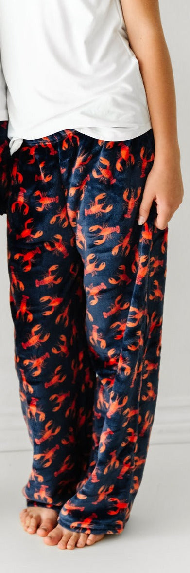 Plush Pants-Navy Lobsters