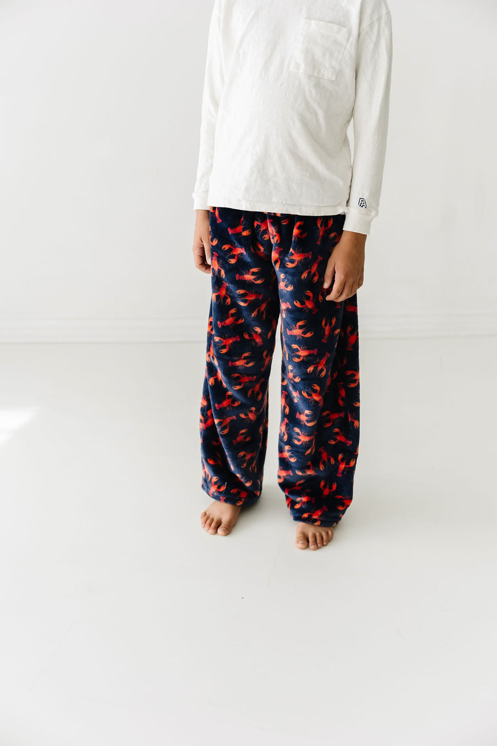 Plush Pants-Navy Lobsters