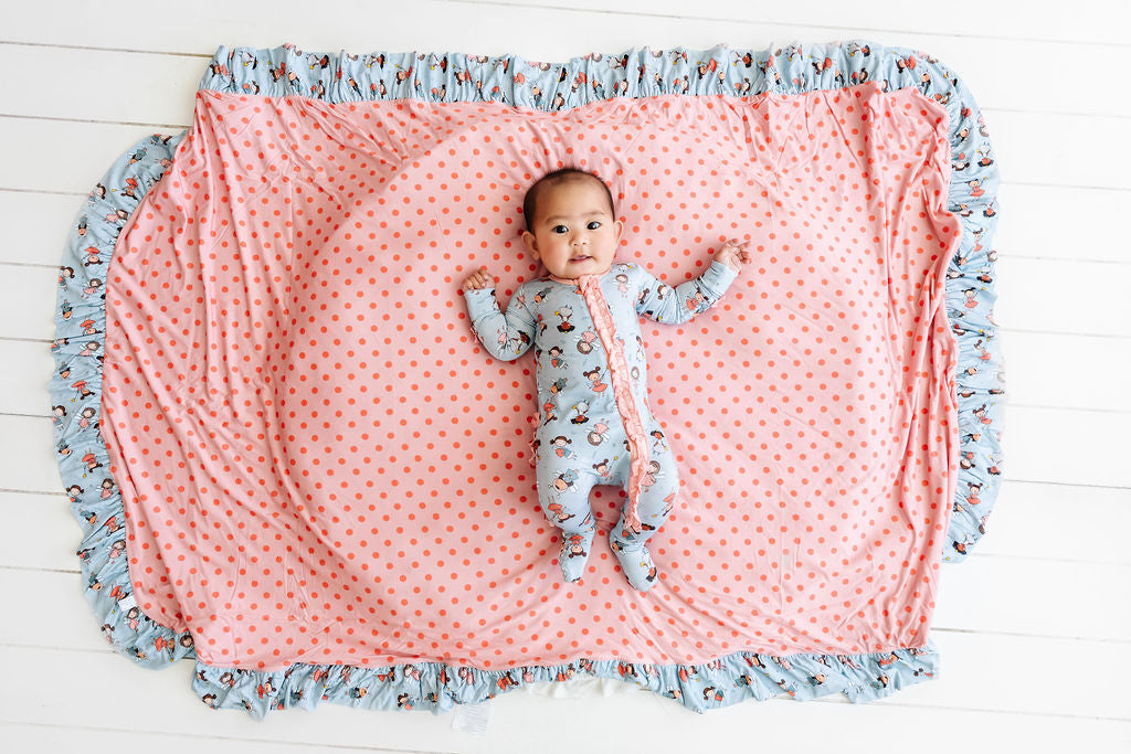 Garden Fairy Ruffled Toddler Blanket