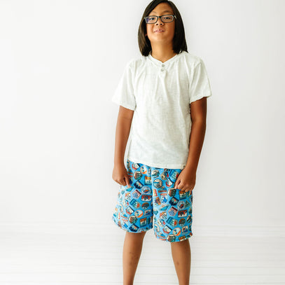 Plush Boy Shorts-Happy Camper