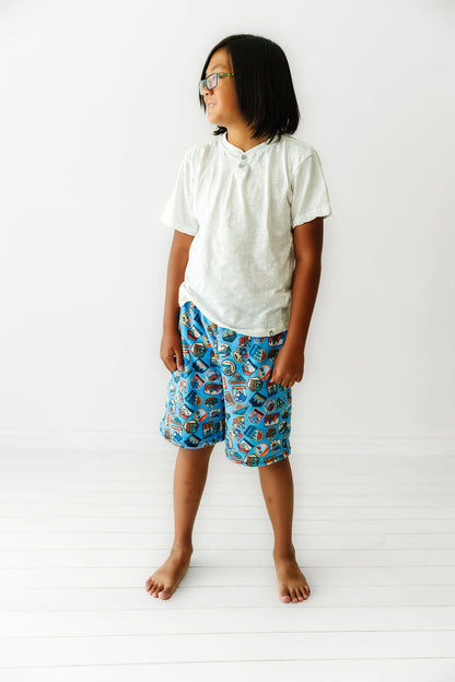 Plush Boy Shorts-Happy Camper