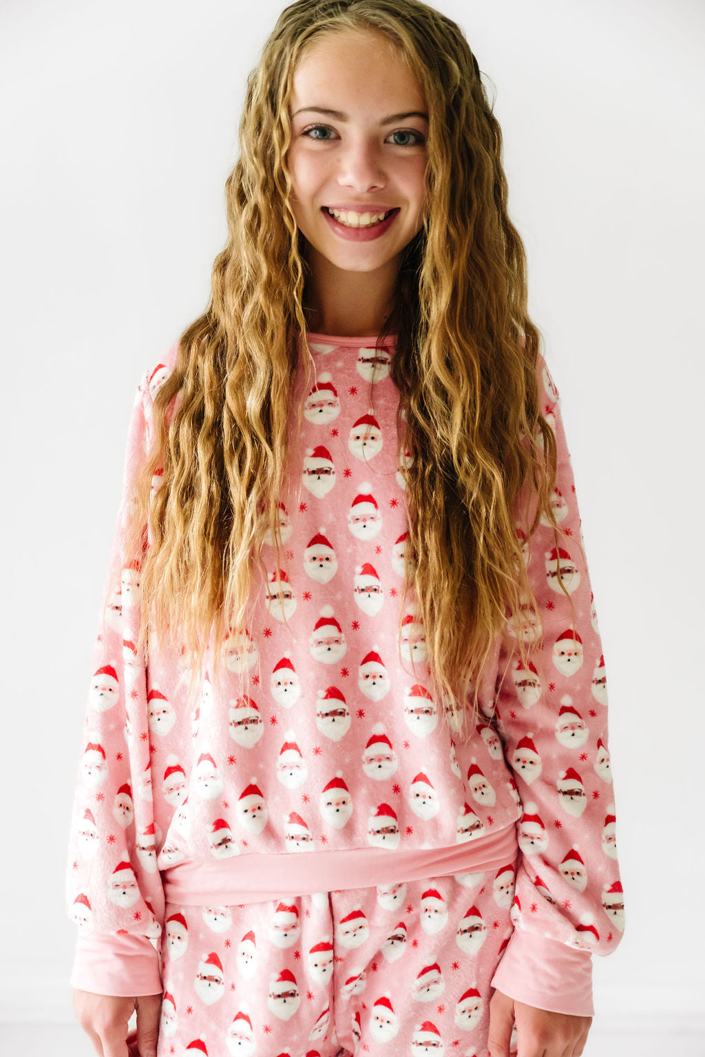 Stretch Plush Sweatshirt-Vintage Santa