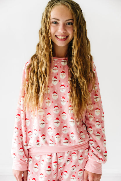 Stretch Plush Sweatshirt-Vintage Santa