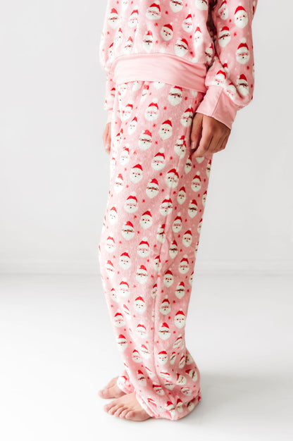 Stretch Plush Pants-Vintage Santa Pink